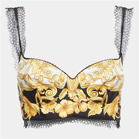 versace cropped|Versace bustier.